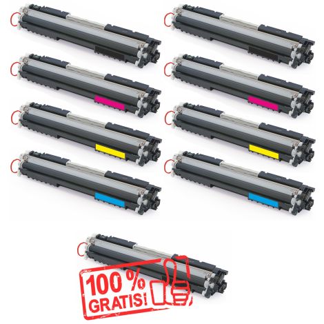 Toner 2 x Canon 729, CRG-729, CMYK + CRG-729 negru GRATUIT, multipack, alternativ