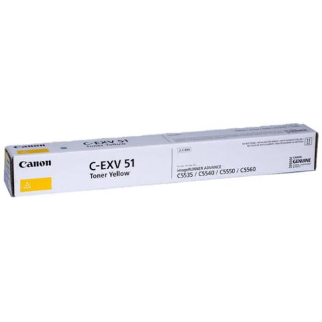 Toner Canon C-EXV51 HY, 0484C002, galben (yellow), original