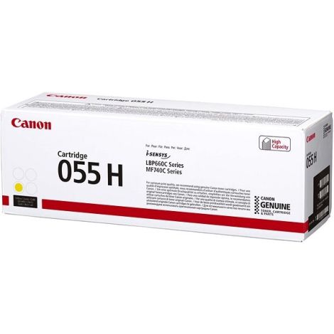 Toner Canon 055H Y, CRG-055H Y, 3017C002, galben (yellow), original