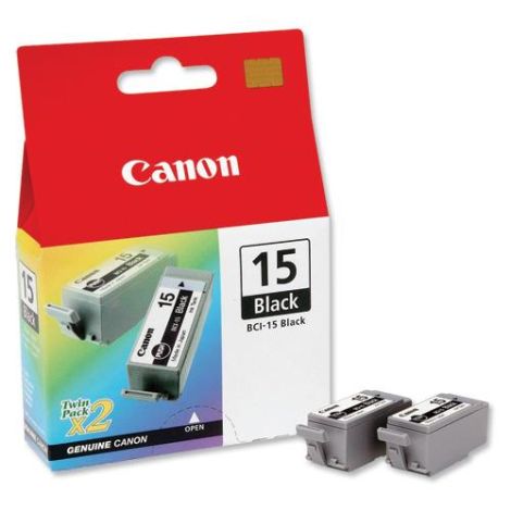 Cartuş Canon BCI-15BK, pachet de două, negru (black), original