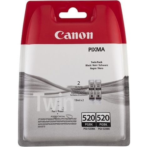 Cartuş Canon PGI-520PGBK, pachet de două, negru (black), original