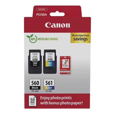 Cartuş Canon PG-560 + CL-561 + GP-501, 3713C008, multipack, original