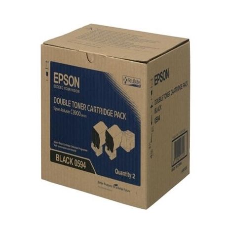 Toner Epson C13S050594 (C3900), pachet de două, negru (black), original