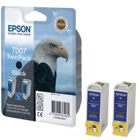 Cartuş Epson T007, pachet de două, negru (black), original