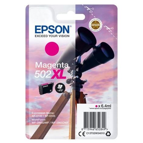 Cartuş Epson 502 XL, C13T02W34010, purpuriu (magenta), original