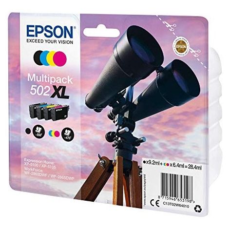 Cartuş Epson 502 XL, C13T02W64010, CMYK, pachet de patru, multipack, original