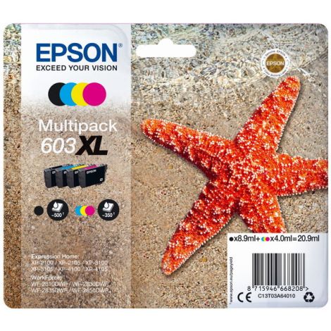 Cartuş Epson 603 XL, C13T03A64010, CMYK, pachet de patru, multipack, original