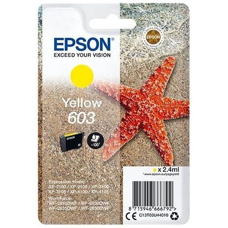 Cartuş Epson 603, C13T03U44010, galben (yellow), original