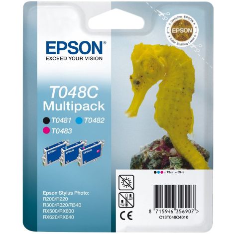 Cartuş Epson T048C, CMK, pachet de trei, multipack, original