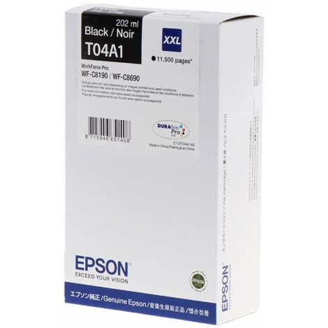 Cartuş Epson T04A1 XXL, C13T04A140, negru (black), original