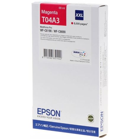 Cartuş Epson T04A3 XXL, C13T04A340, purpuriu (magenta), original