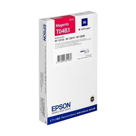 Cartuş Epson T04B3 XL, C13T04B340, purpuriu (magenta), original