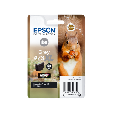 Cartuş Epson 478 XL, T04F6, C13T04F64010, gri (gray), original