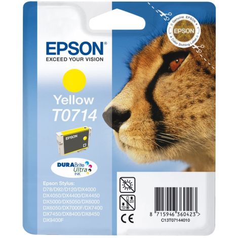 Cartuş Epson T0714, galben (yellow), original