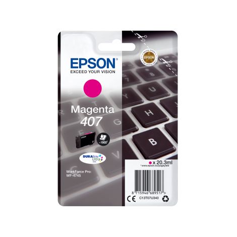 Cartuş Epson 407, T07U3, C13T07U340, purpuriu (magenta), original