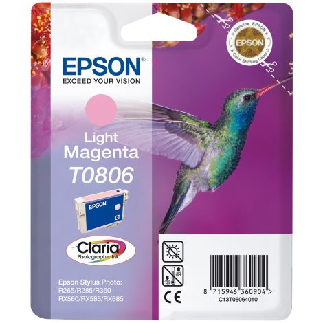 Cartuş Epson T0806, purpuriu deschis (light magenta), original