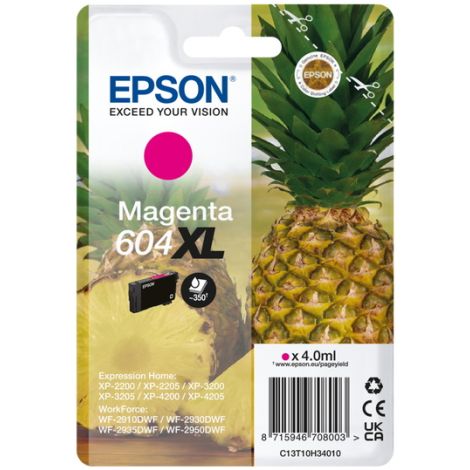 Cartuş Epson 604XL, C13T10H34010, T10H340, purpuriu (magenta), original