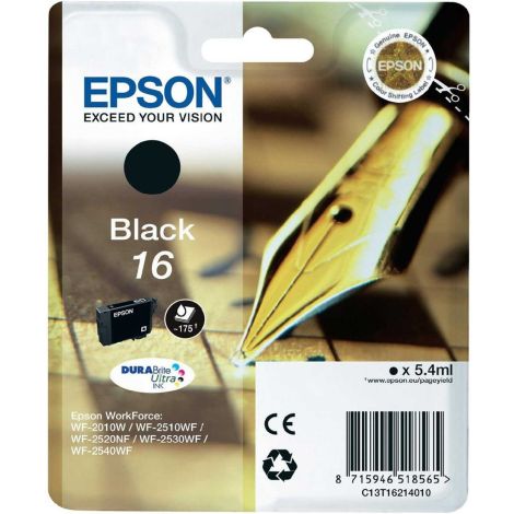 Cartuş Epson T1621 (16), C13T16214012, negru (black), original