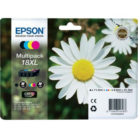 Cartuş Epson T1816 (18XL), CMYK, pachet de patru, multipack, original