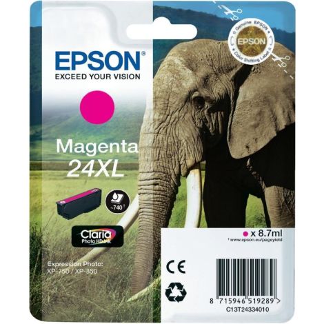 Cartuş Epson T2433 (24XL), C13T24334012, purpuriu (magenta), original