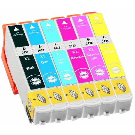 Cartuş Epson T2438 (24XL), CMYK + LC + LM, pachet de șase, multipack, alternativ