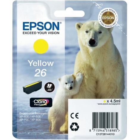 Cartuş Epson T2614 (26), galben (yellow), original