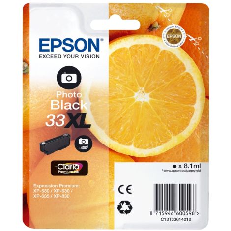 Cartuş Epson T3361 (33XL), C13T33614012, foto neagră (photo black), original