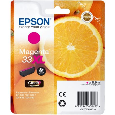 Cartuş Epson T3363 (33XL), C13T33634012, purpuriu (magenta), original