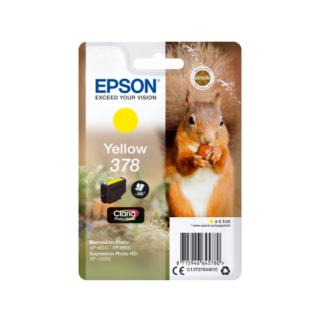 Cartuş Epson 378, T3784, C13T37844010, galben (yellow), original