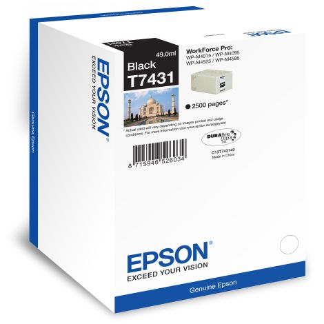 Cartuş Epson T7431, negru (black), original