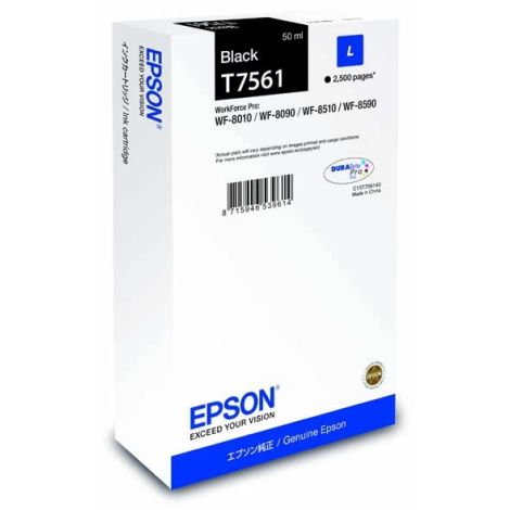 Cartuş Epson T7561, negru (black), original