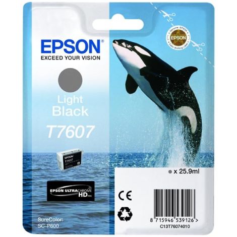 Cartuş Epson T7607, negru deschis (light black), original