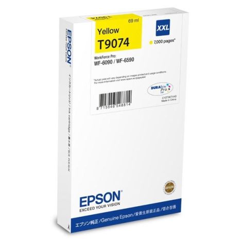 Cartuş Epson T9074, galben (yellow), original