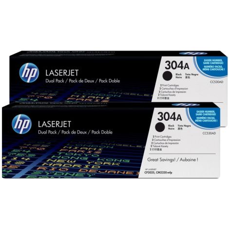 Toner HP CC530AD (304A), pachet de două, negru (black), original