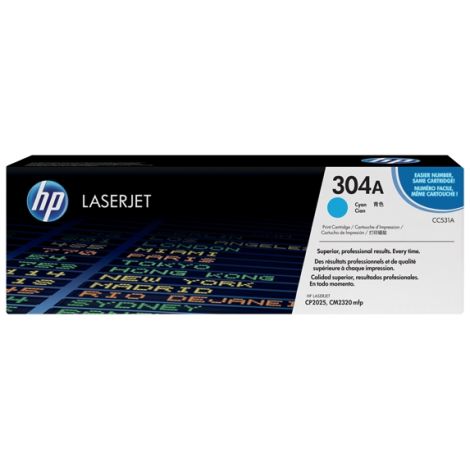 Toner HP CC531A (304A), azuriu (cyan), original