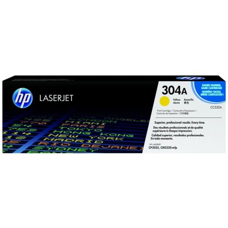 Toner HP CC532A (304A), galben (yellow), original