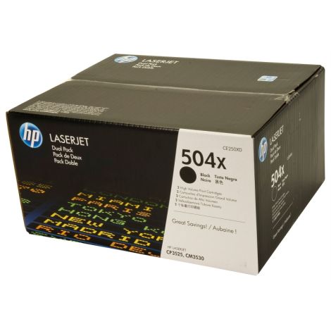 Toner HP CE250XD (504X), pachet de două, negru (black), original