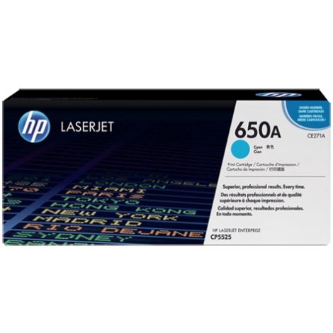 Toner HP CE271A (650A), azuriu (cyan), original