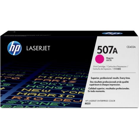 Toner HP CE403A (507A), purpuriu (magenta), original