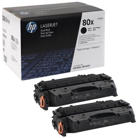 Toner HP CF280XD (80X), pachet de două, negru (black), original