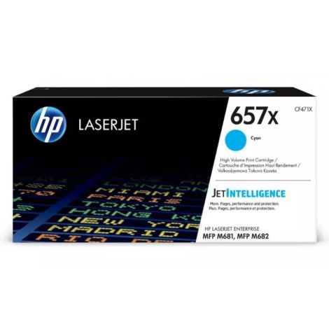 Toner HP 657X, CF471X, azuriu (cyan), original