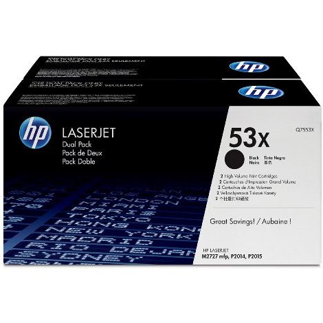 Toner HP Q7553XD (53X), pachet de două, negru (black), original