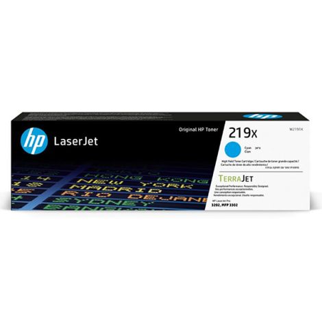 Toner HP 219X, W2191X, azuriu (cyan), original