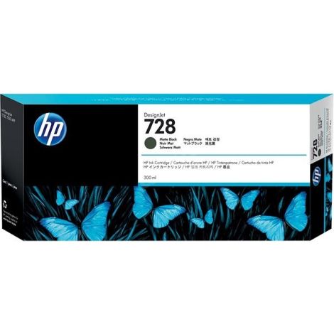 Cartuş HP 728, F9J68A, negru mat (matte black), original