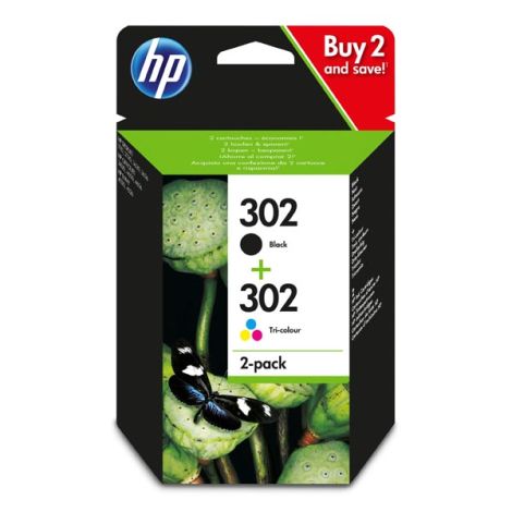 Cartuş HP 302, X4D37AE, CMYK, 2-pack, multipack, original