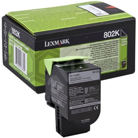 Toner Lexmark 802K, 80C20K0 (CX310, CX410, CX510), negru (black), original