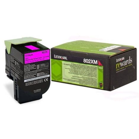 Toner Lexmark 802XM, 80C2XM0 (CX510), purpuriu (magenta), original