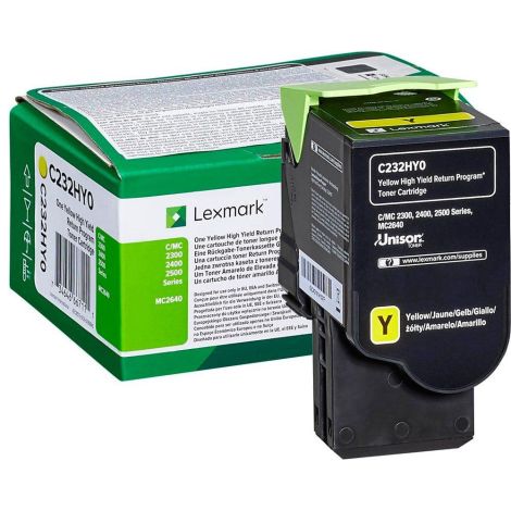 Toner Lexmark C232HY0 (MC2640, C2535, C2425, MC2425, MC2535), galben (yellow), original