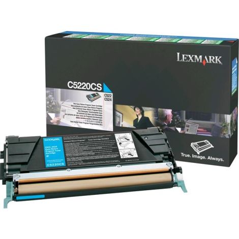 Toner Lexmark C5220CS (C522, C524, C530, C532, C534), azuriu (cyan), original