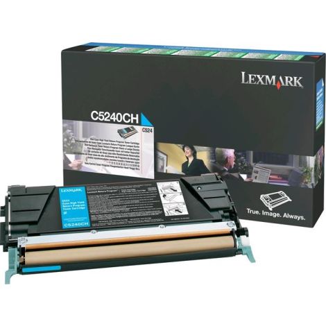 Toner Lexmark C5240CH (C532, C524, C534), azuriu (cyan), original